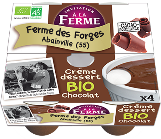  Organic Chocolate Cream 4x125g