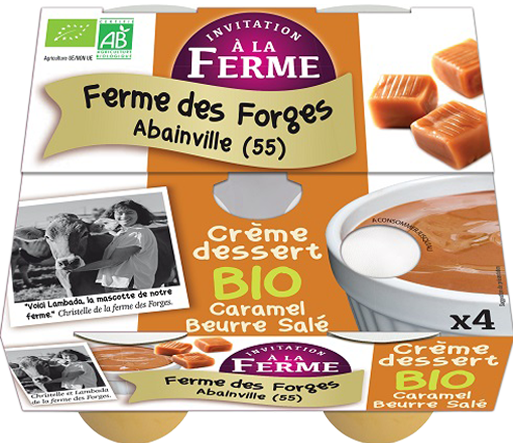 Crème caramel beurre salé 4*125g Bio