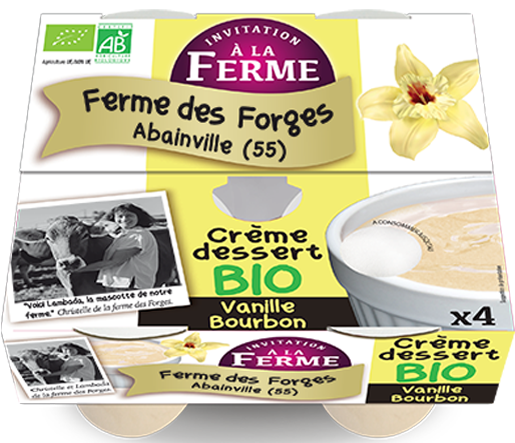 Crème dessert Bio Vanille Bourbon 4x100g