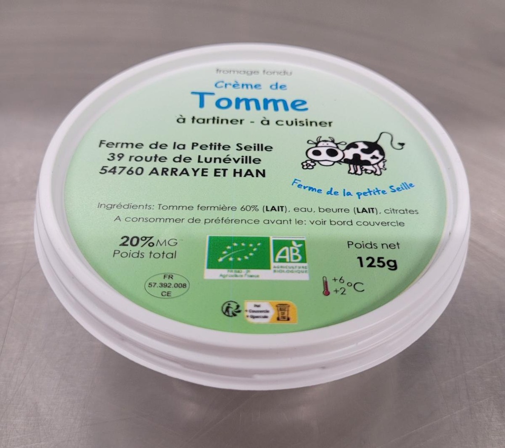 Crème de Tome de la Seille 125g bio
