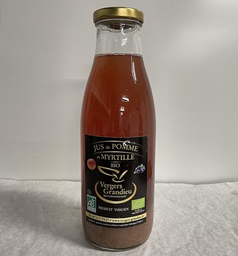 Jus de pomme myrtille 75 cl (Agriculture Biologique)