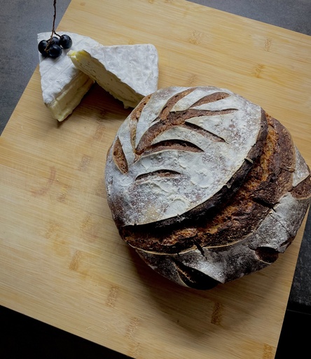 Pré-commande Pain au levain farine complète de blé ancien de Khorasan Bio fermentation longue de 36h environ 1kg